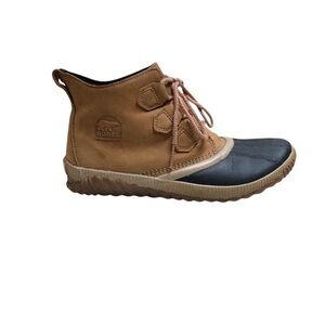 Sorel Out N About Leather Ankle Rain Boots 8.5